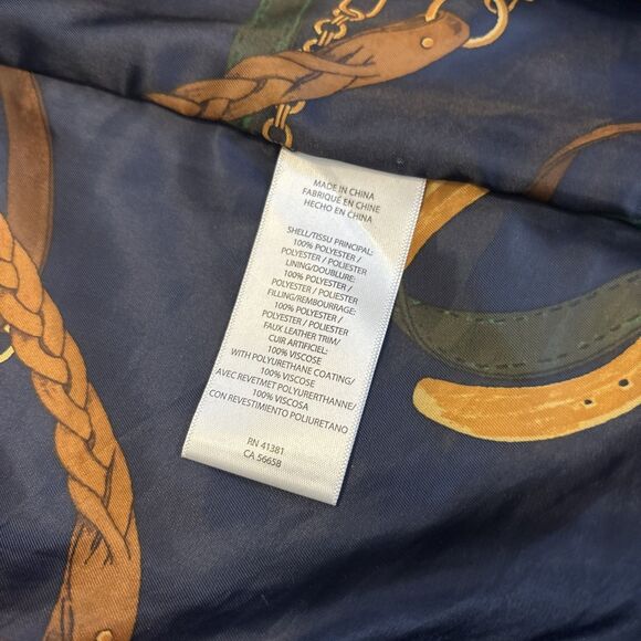 Lauren Ralph Lauren Jacket Women 0X Black Quilt Equestrian Spectator Hood Parka - Picture 9 of 14